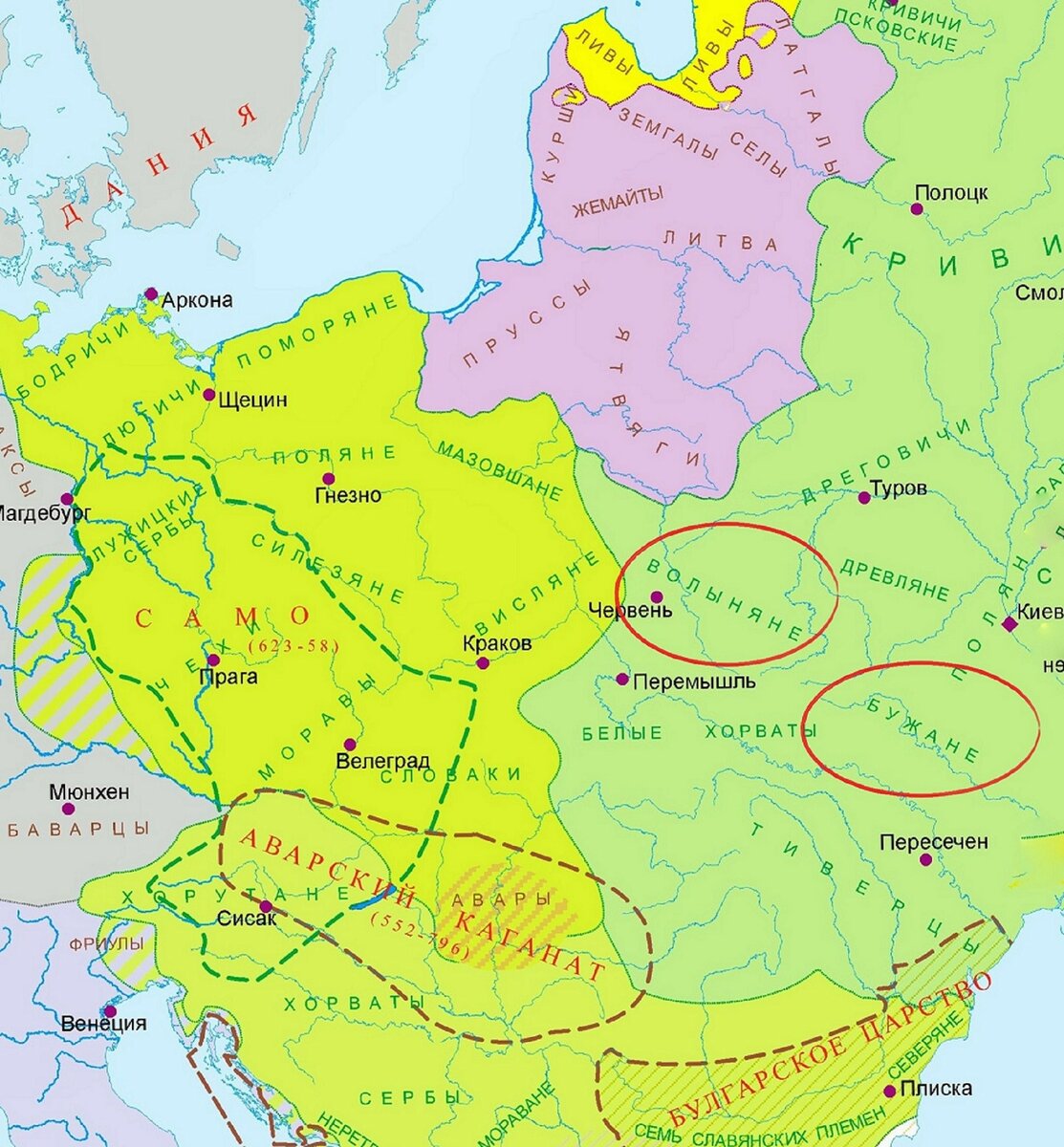 Карта племенных союзов