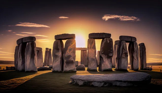 ancient megalith monument stands mystery beauty generated by ai