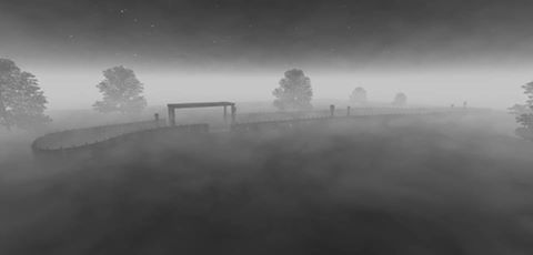 svatyna v hmle